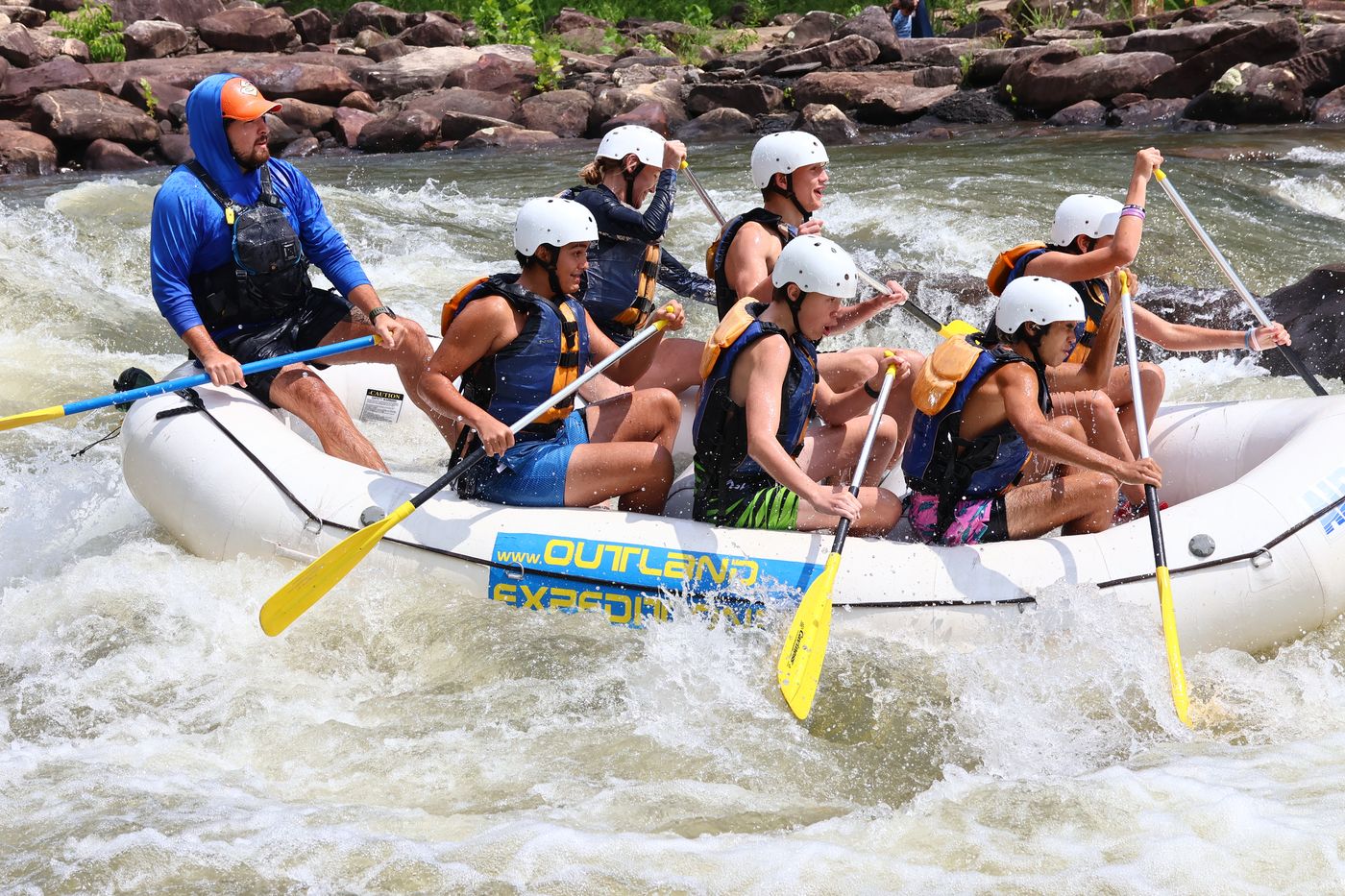 Scouts whitewater rafting on the Ocoee River
